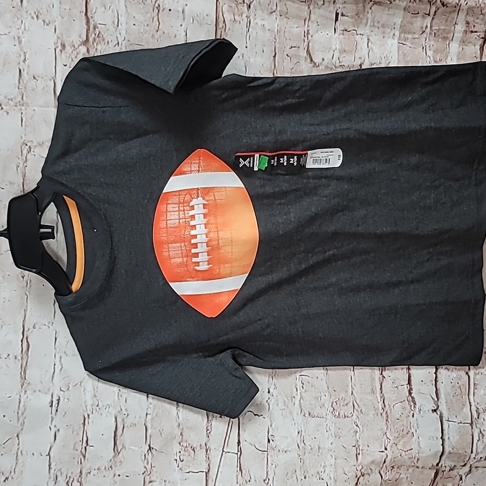 Xersion tee shirt boy's medium 10/12H football logo nwt